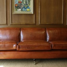 Magnificent 2.5 metre Leather Lansdown Sofa